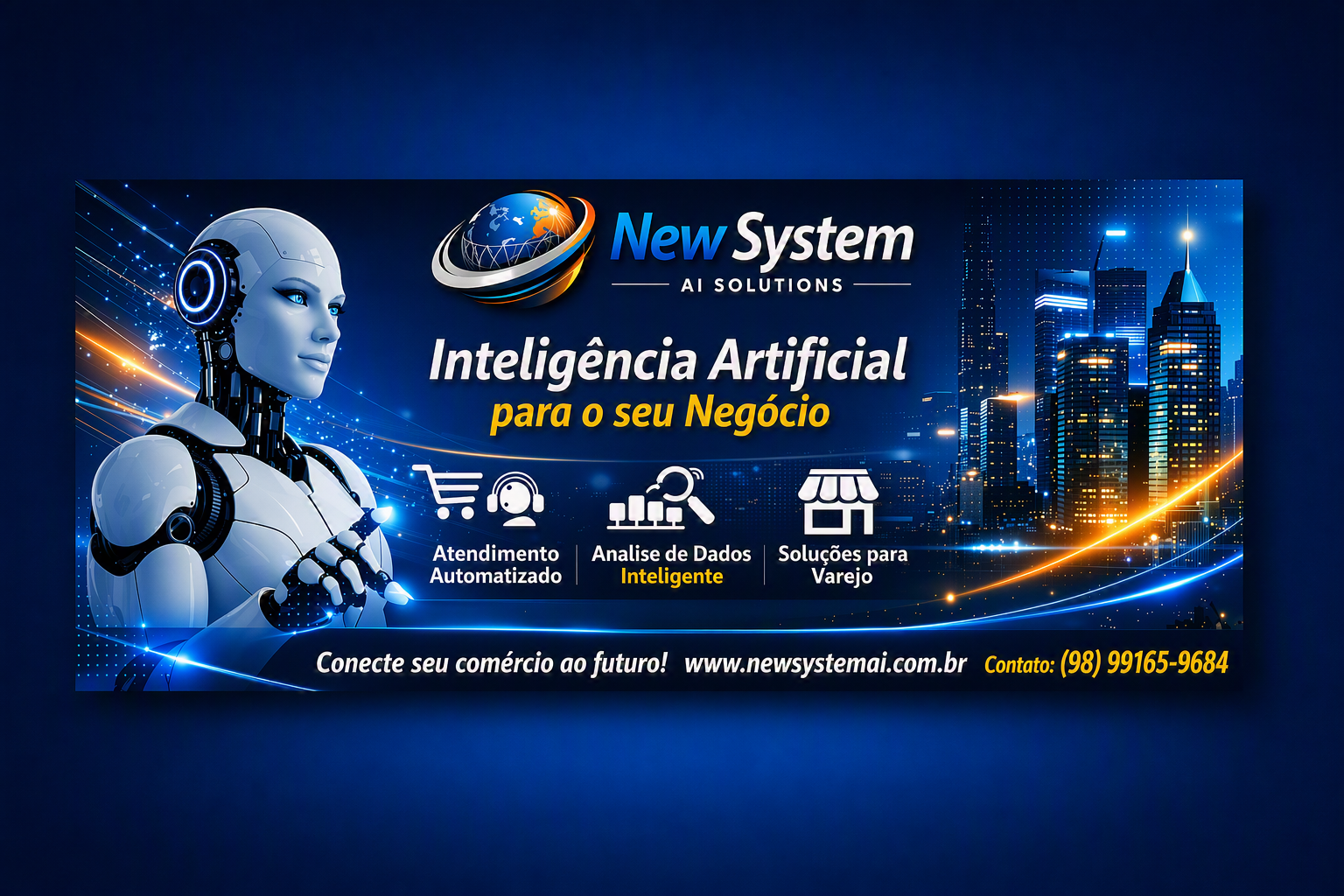Banner New System AI Solutions - Inteligência Artificial para o seu Negócio